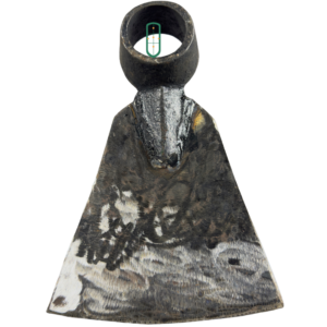 Heavy duty Juakali jembe reverse view showing blade thickness and socket construction, Juakali Kenya