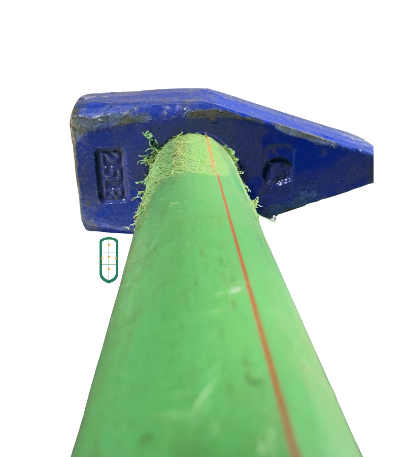 2.5LB mason hammer head showing weight marking and green fibreglass handle, construction tool Kenya