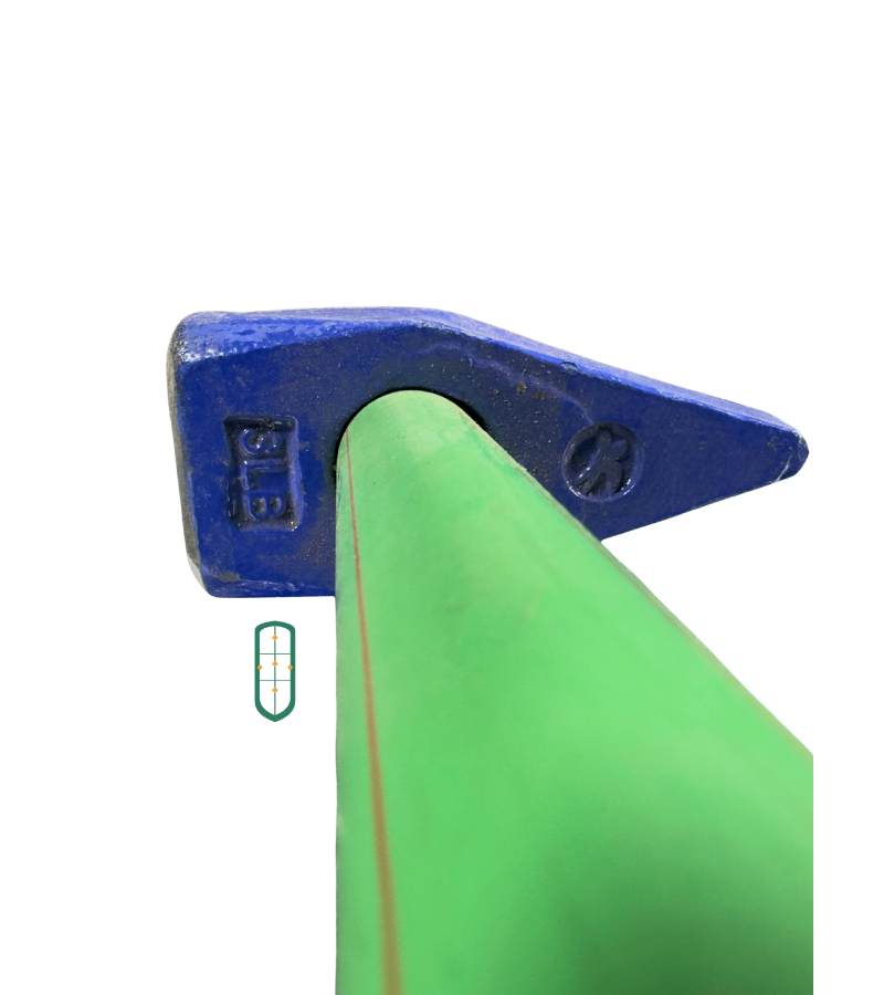 3LB mason hammer head showing weight marking and green fibreglass handle, heavy duty construction tool Kenya